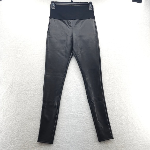 ASSETS by SPANX Women's All Over Faux Leather Leggings Small Black - Picture 1 of 11